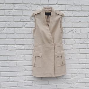 BCBGMaxazria "Justin" vest jacket in dune